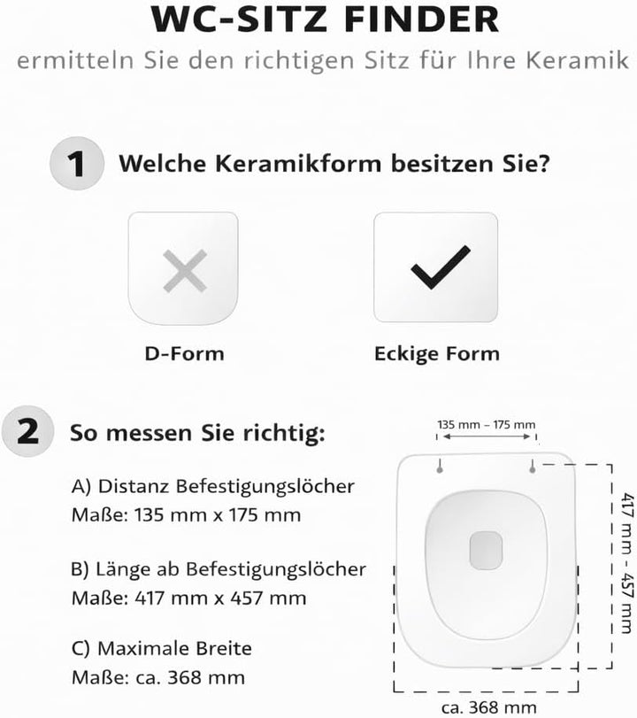 Bullseat® 6.1 WC Sitz eckig passend zu Keramag Renova Nr. 1 Plan mit Absenkautomatik/Softclose abneh