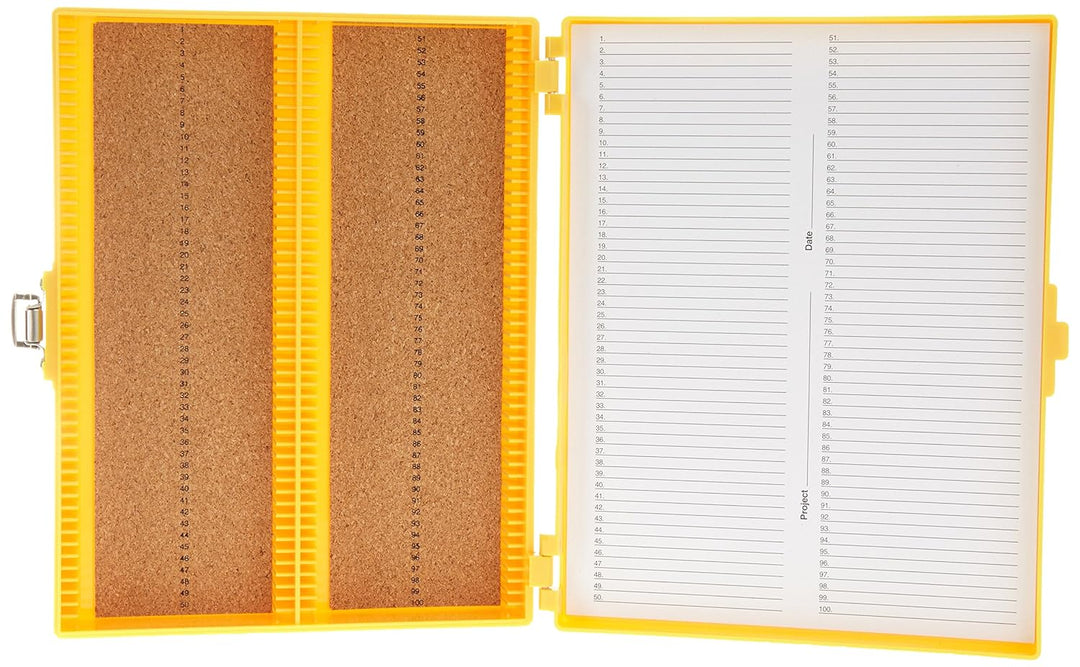 neoLab 2-2437 Objektträger-Kasten für 100 OT, PS, Gelb