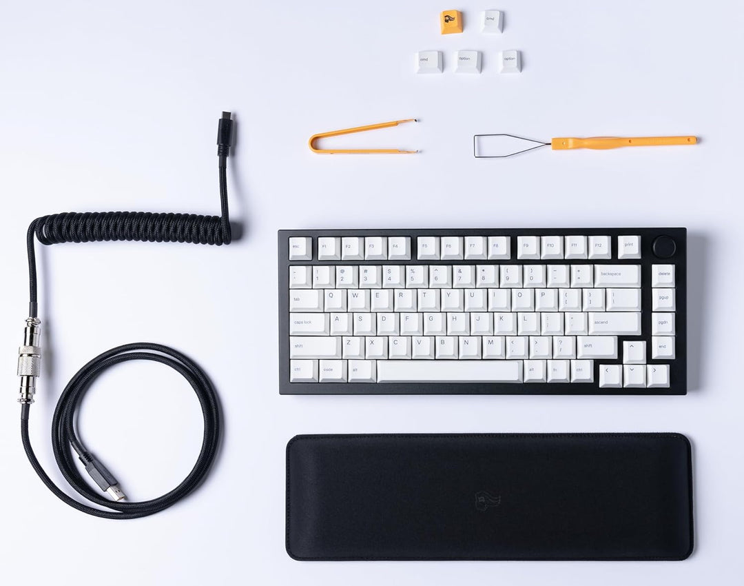 Glorious Gaming Padded Keyboard Wrist Rest (TKL, 25 mm stark) - gesteppte Ränder, glatte Stoffoberfl