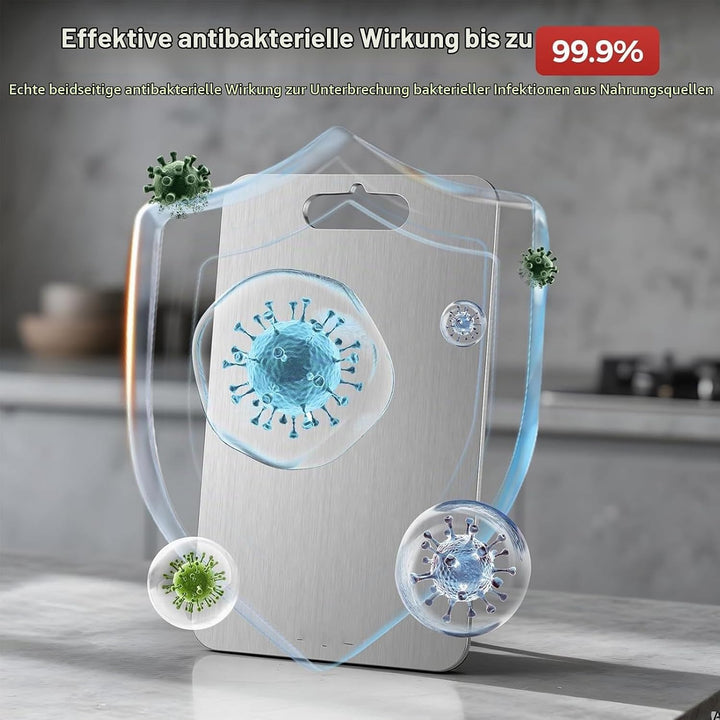 3 Stück Verdickt Titan Schneidebrett, S316 Edelstahl Titanium Cutting Board, Doppelseitiges Lebensmi
