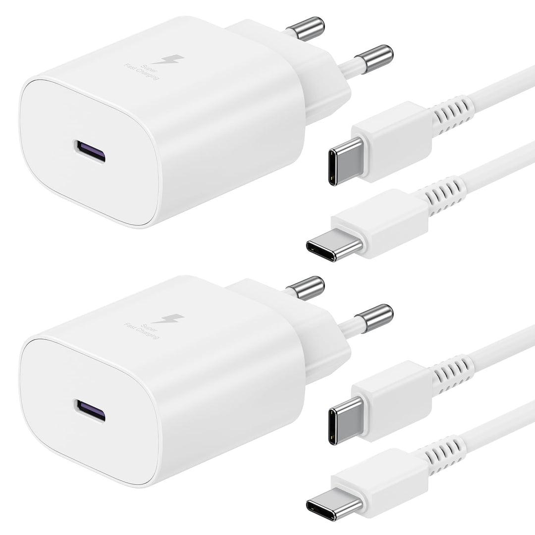 USB C Ladegerät, Schnellladegerät Samsung 25w mit 2M Kabel, Ladekabel USB C mit Netzteil,Typ C Schne