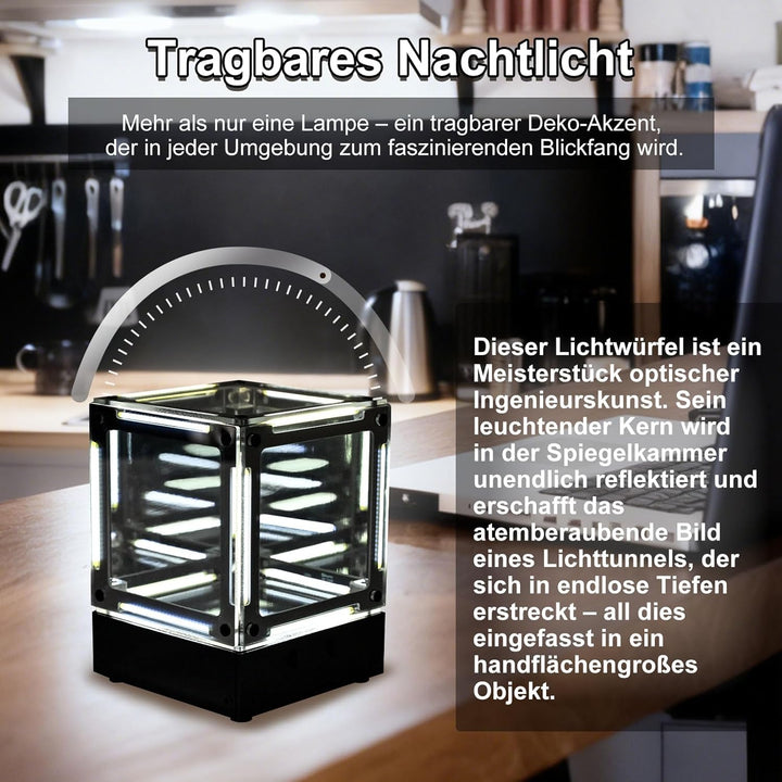 Löt Bausatz, DIY Nachtlicht Spiegel Elektronik Kit, Einstellbare LED Helligkeit Magic Cube Lötprojek