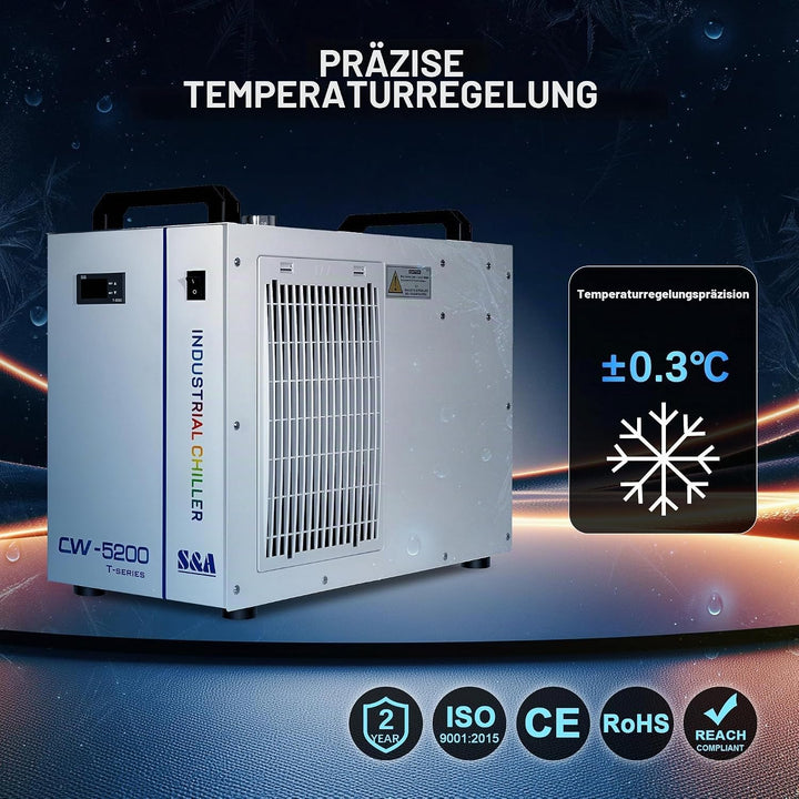 S&amp;A CW-5200TH (5200AG/AH aktualisiert) Industrial Water Chiller industrieller Wasserkühler 7L Kapazi