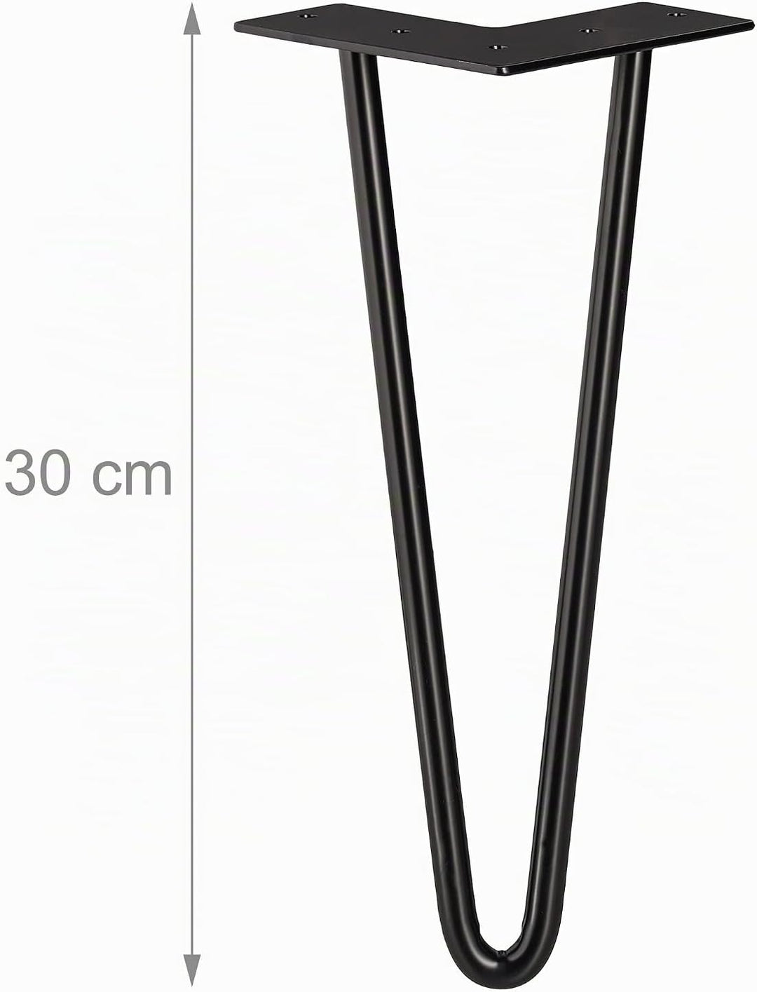 Relaxdays Hairpin Legs, 4er Set, 2 Streben, Metall, Haarnadel Tischbein für Hocker, Tisch &amp; Schrank,