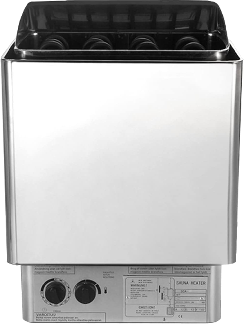 otmechl Elektrischer Saunaofen, 3 kW, 220 V tragbare Saunaheizung für drinnen &amp; draussen, integriert
