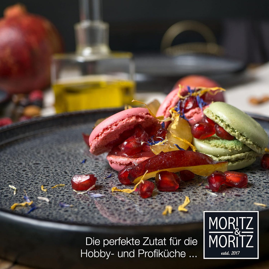 Moritz & Moritz SOLID 4x Kleine Teller 21 cm - Steinzeug Teller Set als Dessertteller, Kuchenteller,