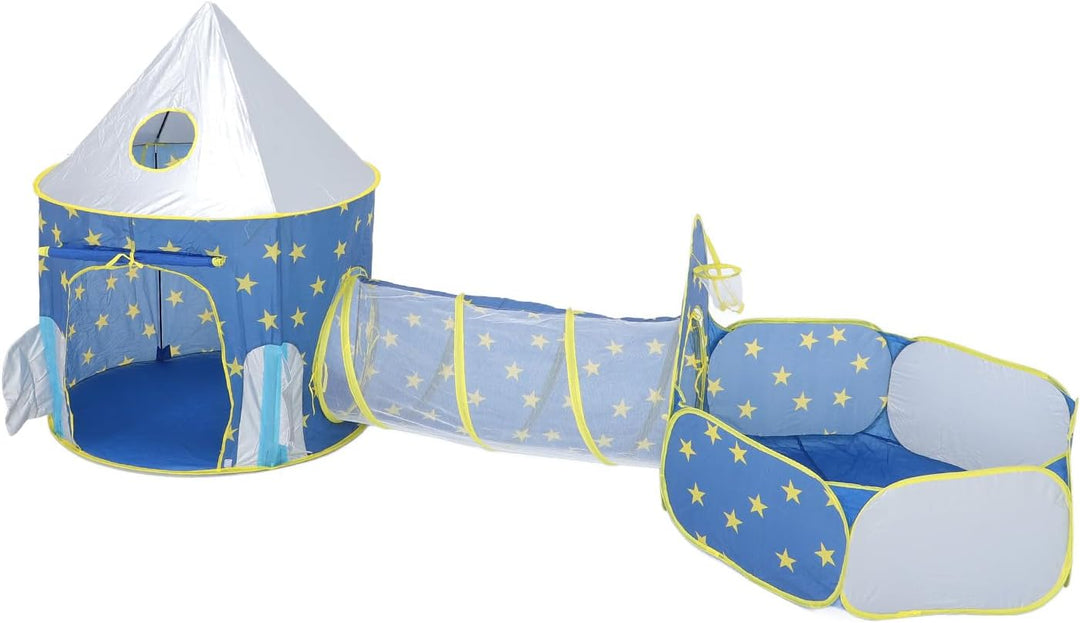 Krabbeltunnel, Spielzelt mit Tunnel, 3 in 1 Kinder Spielzelt Tunnel, Babyzelt mit Tunnel, Bällebad,