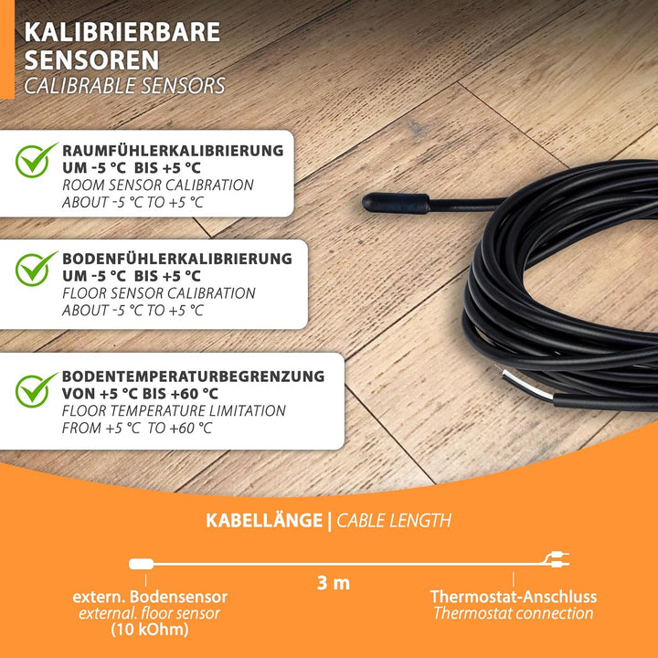 Mi-Heat Mi-750 Raumthermostat WLAN schwarz - Tuya Smart App Alexa Google Home - wassergeführte und e
