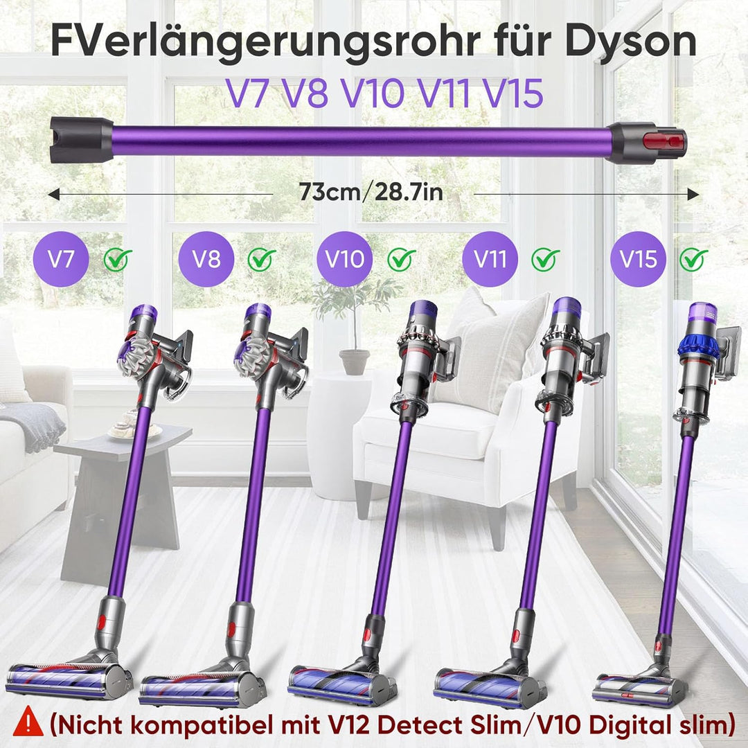 Verlängerungsrohr für Dyson V11 V15 V10 V8 V7 Stabstaubsauger,Ersatz Teleskoprohr Schnellspanner Ver