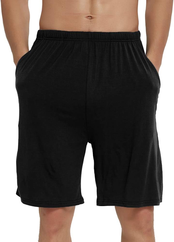 JINSHI Herren Schlafanzughosen Kurz Pyjamahose Sommer Nachtwäsche Shorts M 2er Pack-02, M 2er Pack-0