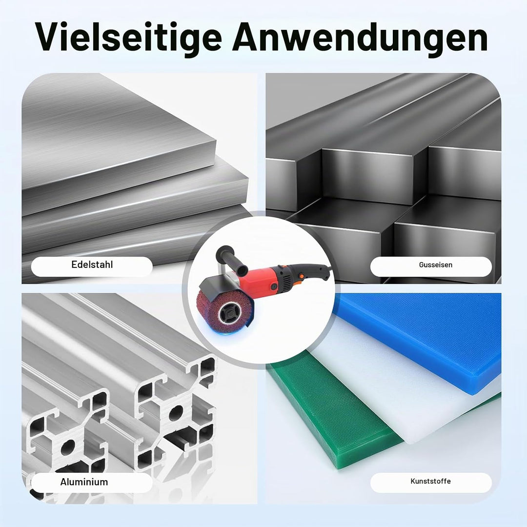 1580W Satiniermaschine mit Überlastschutz, 220V Bürstenschleifer Exzenterschleifer Poliermaschine, W