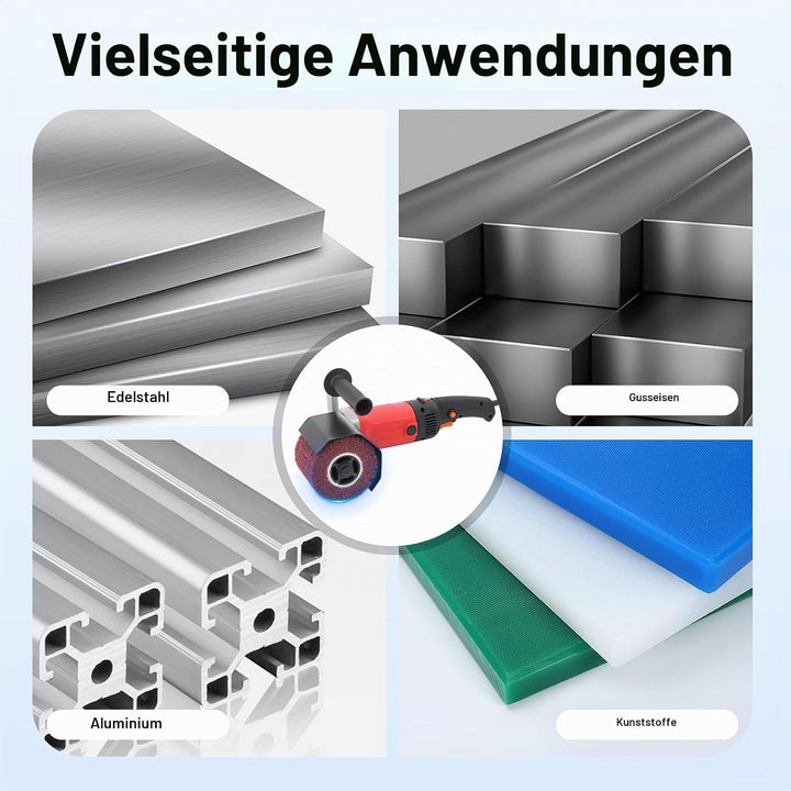 1580W Satiniermaschine mit Überlastschutz, 220V Bürstenschleifer Exzenterschleifer Poliermaschine, W