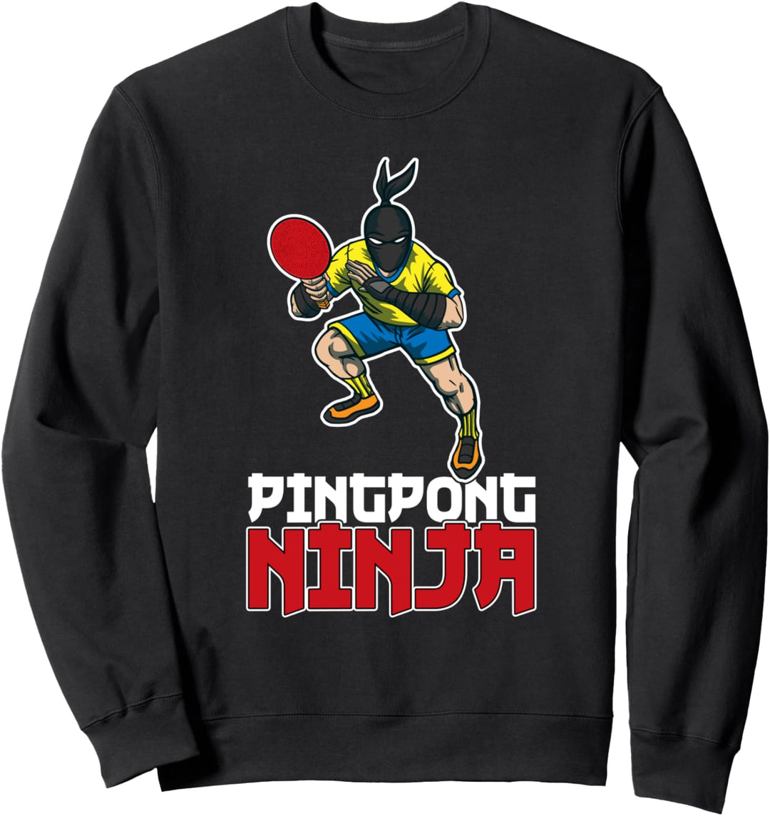 Tischtennis Ping Pong Ninja Tischtennis Schläger Geschenk Sweatshirt