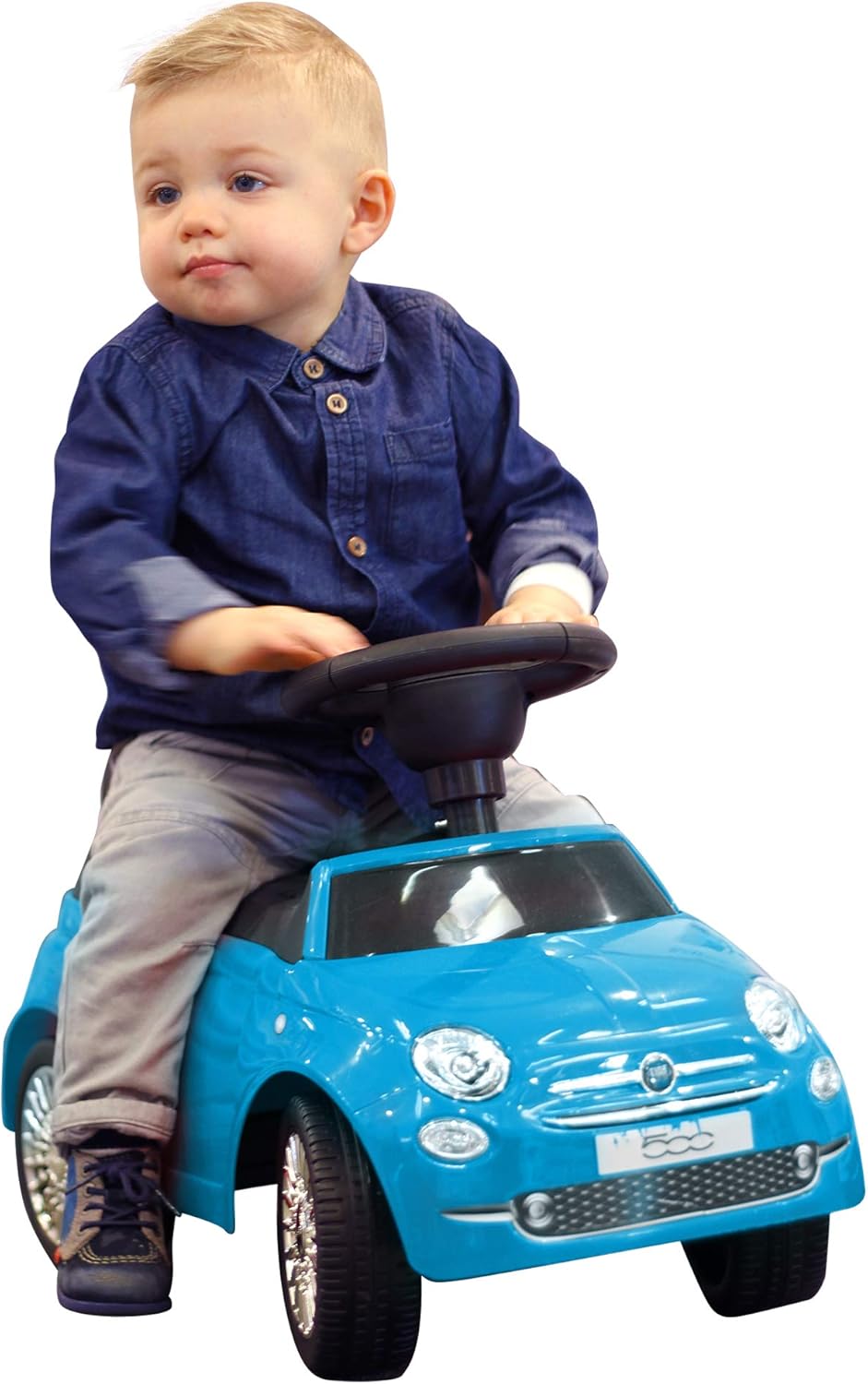 TURBO CHALLENGE Laufwerk FIAT 500 – 119095 – Blau – Kunststoff – Gewicht max. 25 kg – ab 12 Monaten