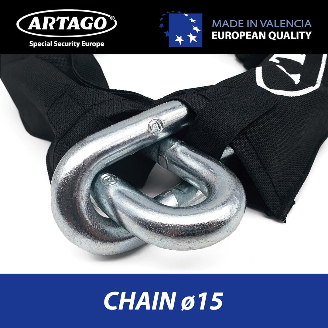 Artago 14.100 Kette Motorrad kombinierbar ø15 homologiert SOLD SECURE GOLD, besondere Sicherheit BUN
