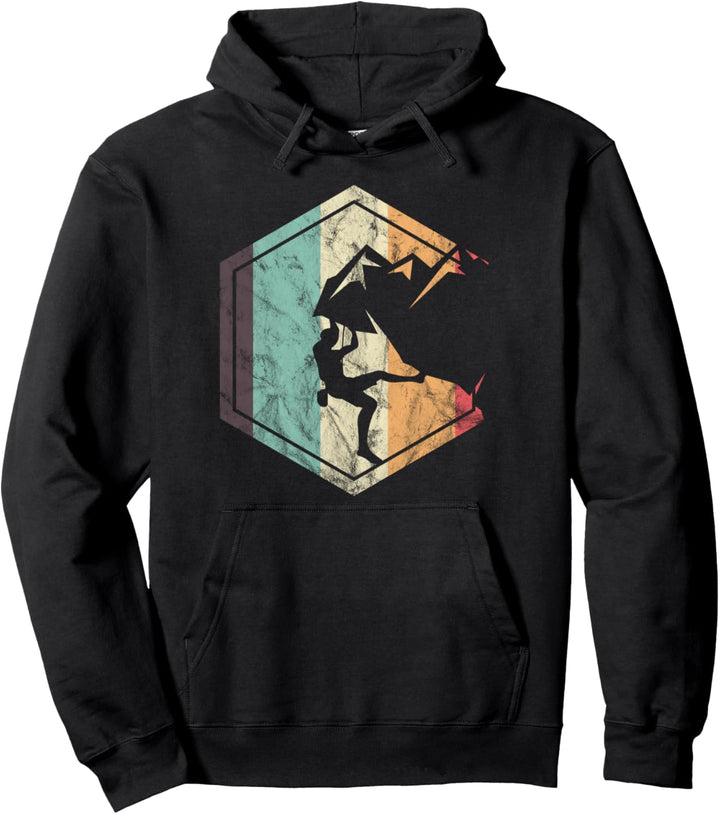 Klettern Bergsteigen Kletterer Sportler Berg Fels Geschenk Pullover Hoodie