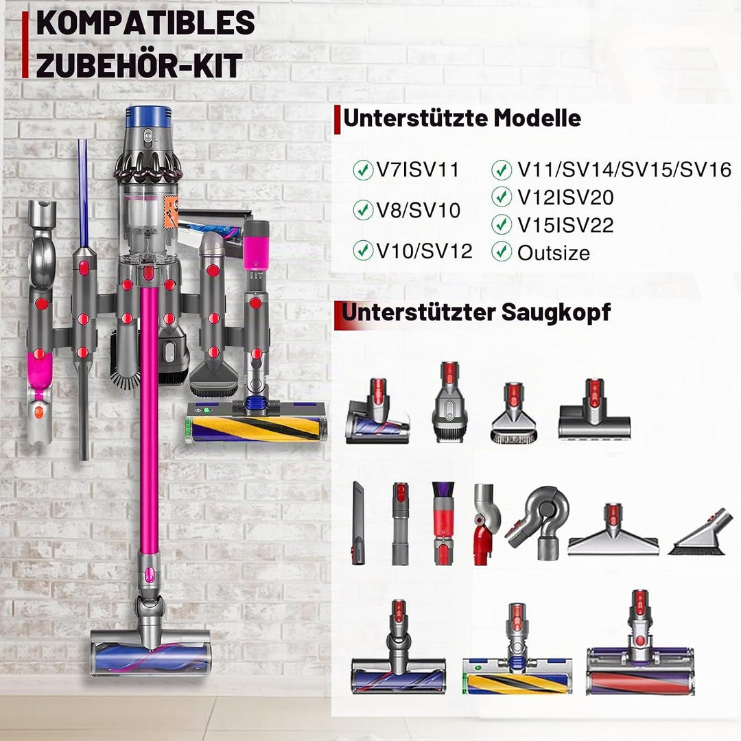 2 Stück Zubehör Halterung für Dyson V7 V8 V10 V11 V15, wandhalterung aufbewahrung für Dyson, Docking