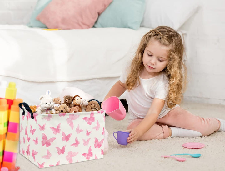 Rechteckiger Schmetterlingskorb für Kinder, Baby-Aufbewahrungskorb, niedlicher Spielzeug-Aufbewahrun
