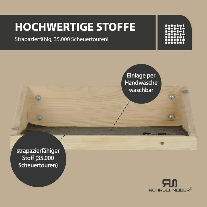 Rohrschneider Katzentreppe Wand | Made in EU | Kletterwand Katzen | aus Kiefernholz | belastbar bis