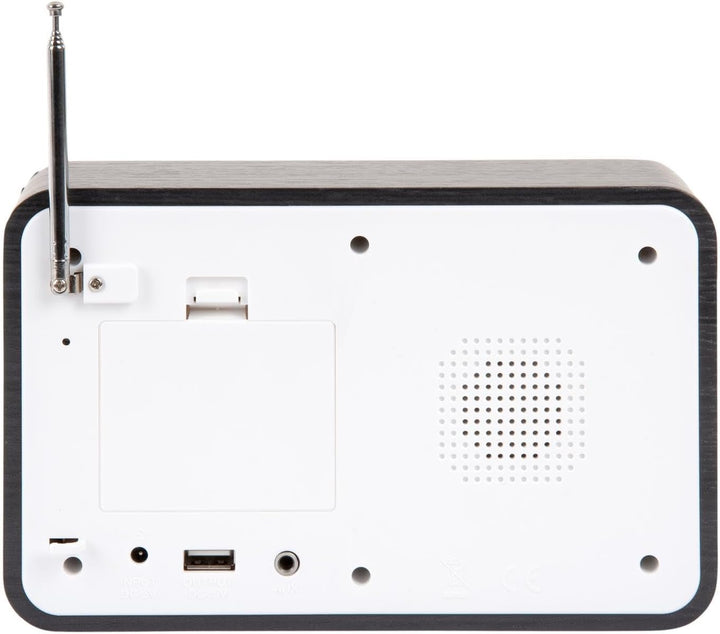 Karlsson Alarm Clock FM Radio Black Veneer