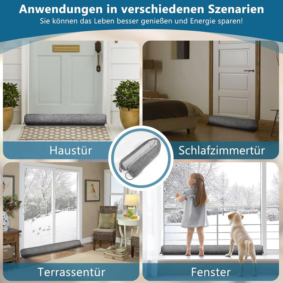 HooTown Zugluftstopper für türen, 92cm Schwerer Zugluftstopper tür Zugluftstopper Windstopper Türluf