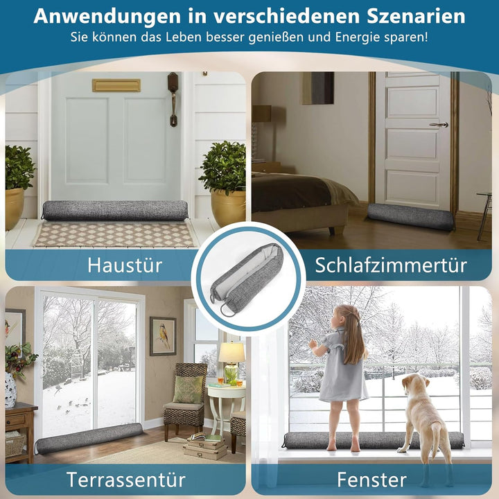 HooTown Zugluftstopper für türen, 92cm Schwerer Zugluftstopper tür Zugluftstopper Windstopper Türluf