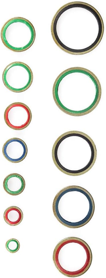Dichtring - 6 8 10 12 14 16 18 20 22 24 27 30 mm Metall Gummi Sealing Ölabstreifring Ablassstopfen D