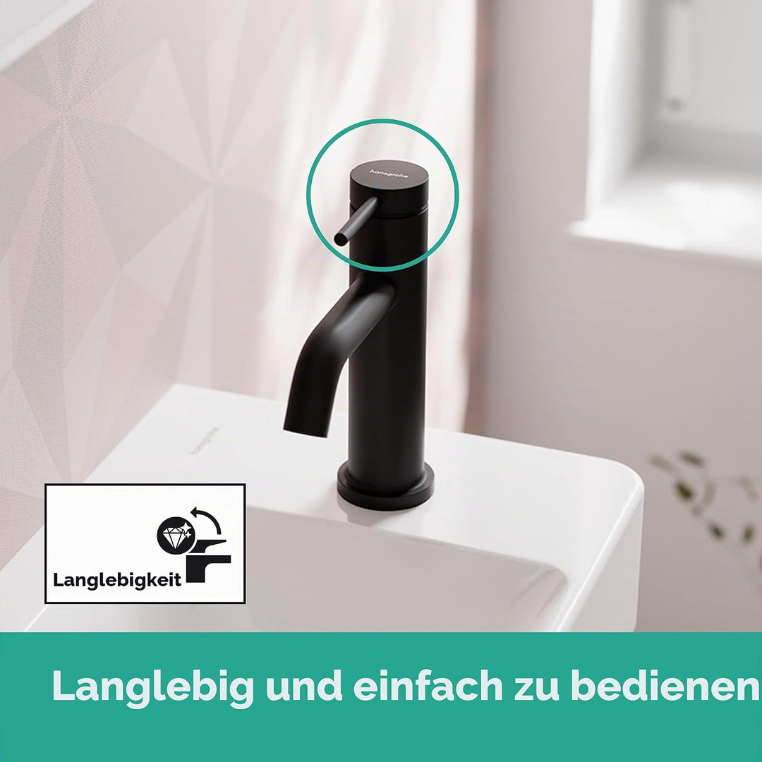 hansgrohe Tecturis S - Waschtischarmatur für Kaltwasser, Wasserhahn Bad mit Auslauf Höhe 80mm, Misch