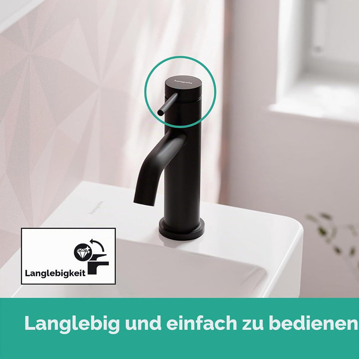 hansgrohe Tecturis S - Waschtischarmatur für Kaltwasser, Wasserhahn Bad mit Auslauf Höhe 80mm, Misch