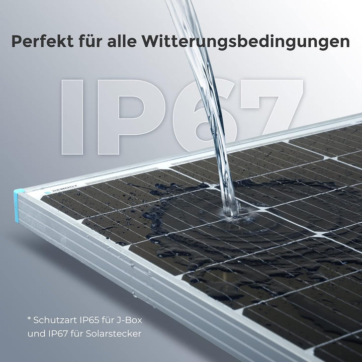 RENOGY 100W 12 Volt (schlankes Design) Solarmodul Monokristallin Solarpanel Photovoltaik Solarzelle