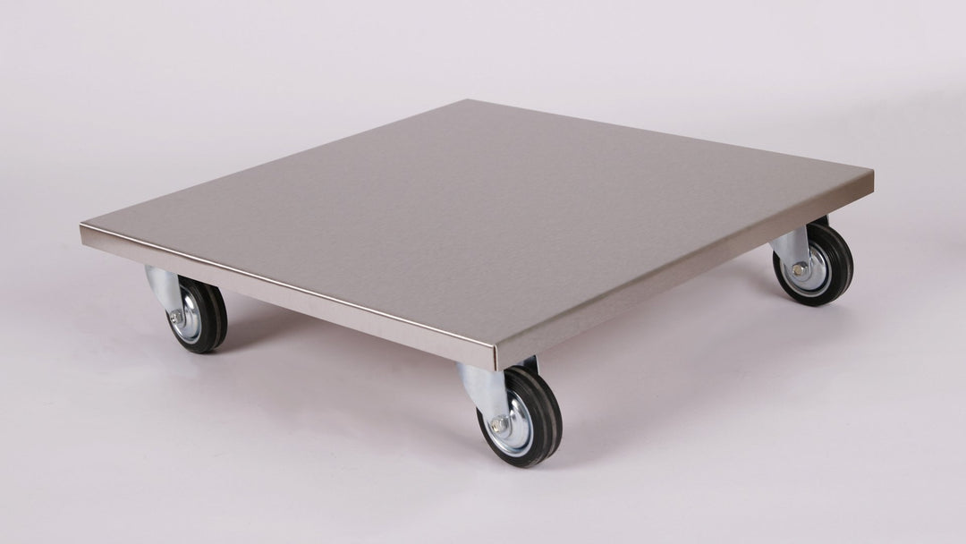 Möbelroller/Pflanzenroller (Profi) 50x50 cm, Edelstahl, 200kg, grosse rollen, Marke: Szagato, Made i
