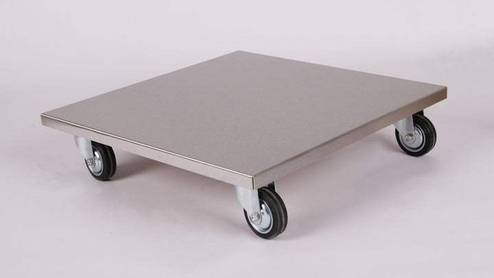 Möbelroller/Pflanzenroller (Profi) 50x50 cm, Edelstahl, 200kg, grosse rollen, Marke: Szagato, Made i