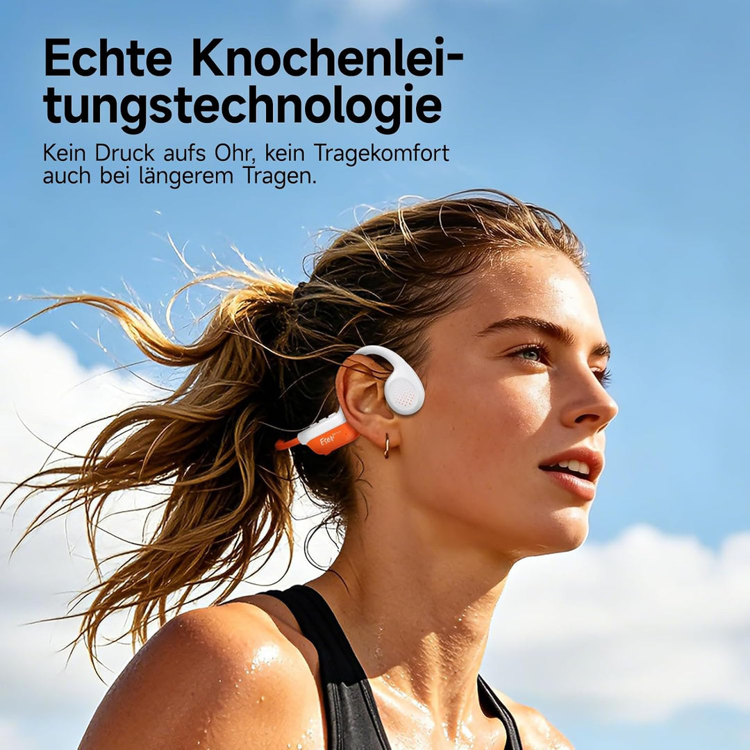 esonstyle Knochenschall Kopfhörer Bluetooth 6.0, IPX7 wasserdichte | Bone Conduction Headphones mit