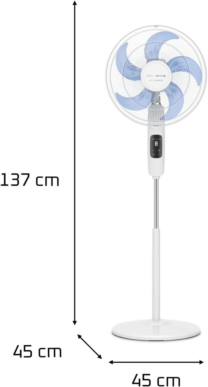 Rowenta Turbo Silence Standventilator, leistungsstark, LED-Display, Timer, leise, höhenverstellbar,