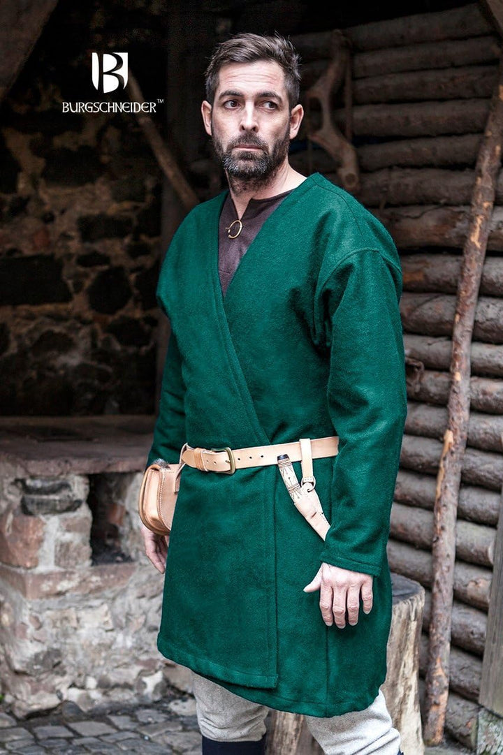 Burgschneider - Klappenrock Loki - Kleidung für Larp, Mittelalter, Cosplay und Fantasy, Blau S
