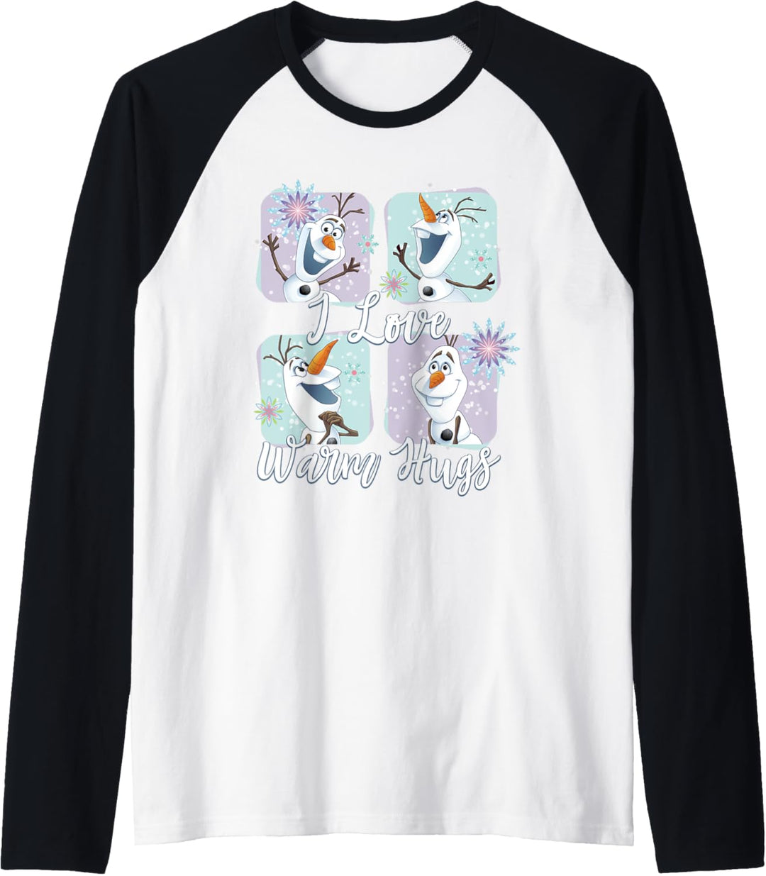 Disney Frozen Olaf Love Warm Hugs Colorful Raglan