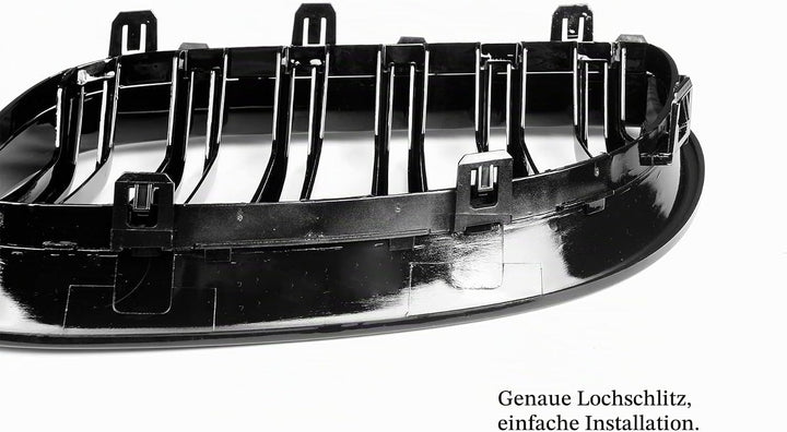 YIUBCZOQI E60 Nieren Schwarz,Kühlergrill passend für BMW 5er E60 E61 M5 2003–2009 E60 E61 Grill Nier