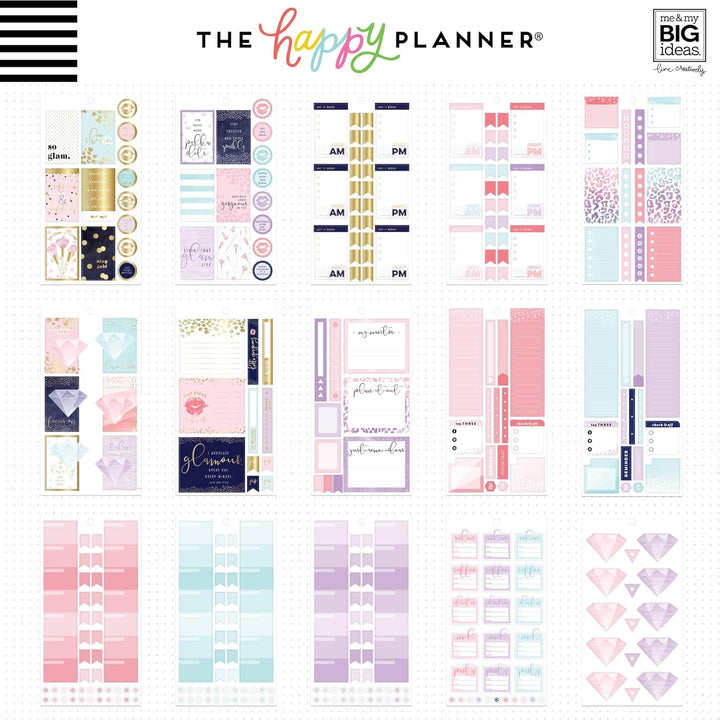 ME &amp; MY BIG IDEAS Happy Planner STCKRS, Glam Girl, 697/Pkg