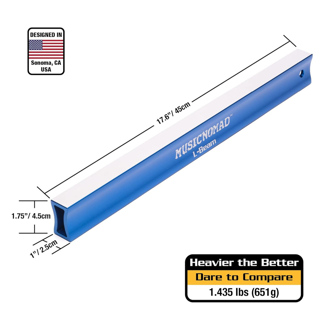 MusicNomad Fret Leveler (MN811) - Leveling (L-Beam) 17.6" (45 cm) for Acoustic and Electric Guitars