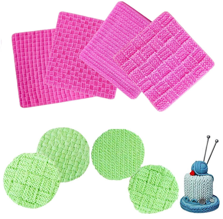 4 Silikon Spitze Zucker Kuchen Matte Stricken Pullover & Crochet Kuchen, Matten Backen Kuchen Krempe