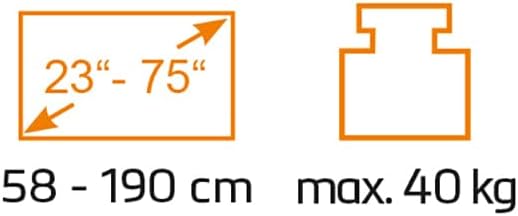 mywall TV Standfuss HP49L, TV-Ständer für Bildschirme 23-75 Zoll, TV Bodenständer höhenverstellbar i