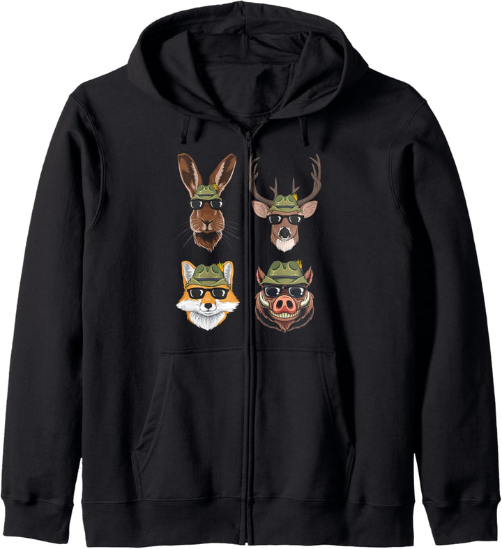 Jäger Jagd Wald Geschenk Kapuzenjacke
