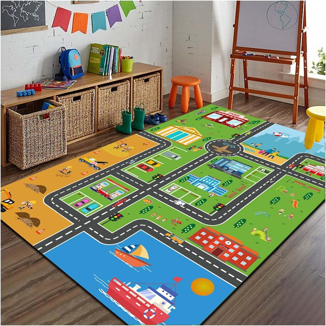 BYINGWD Rutschfester Teppich für Kinderzimmer, Spielmatte für Kindergarten-Klassenzimmer, Jungen-Mäd