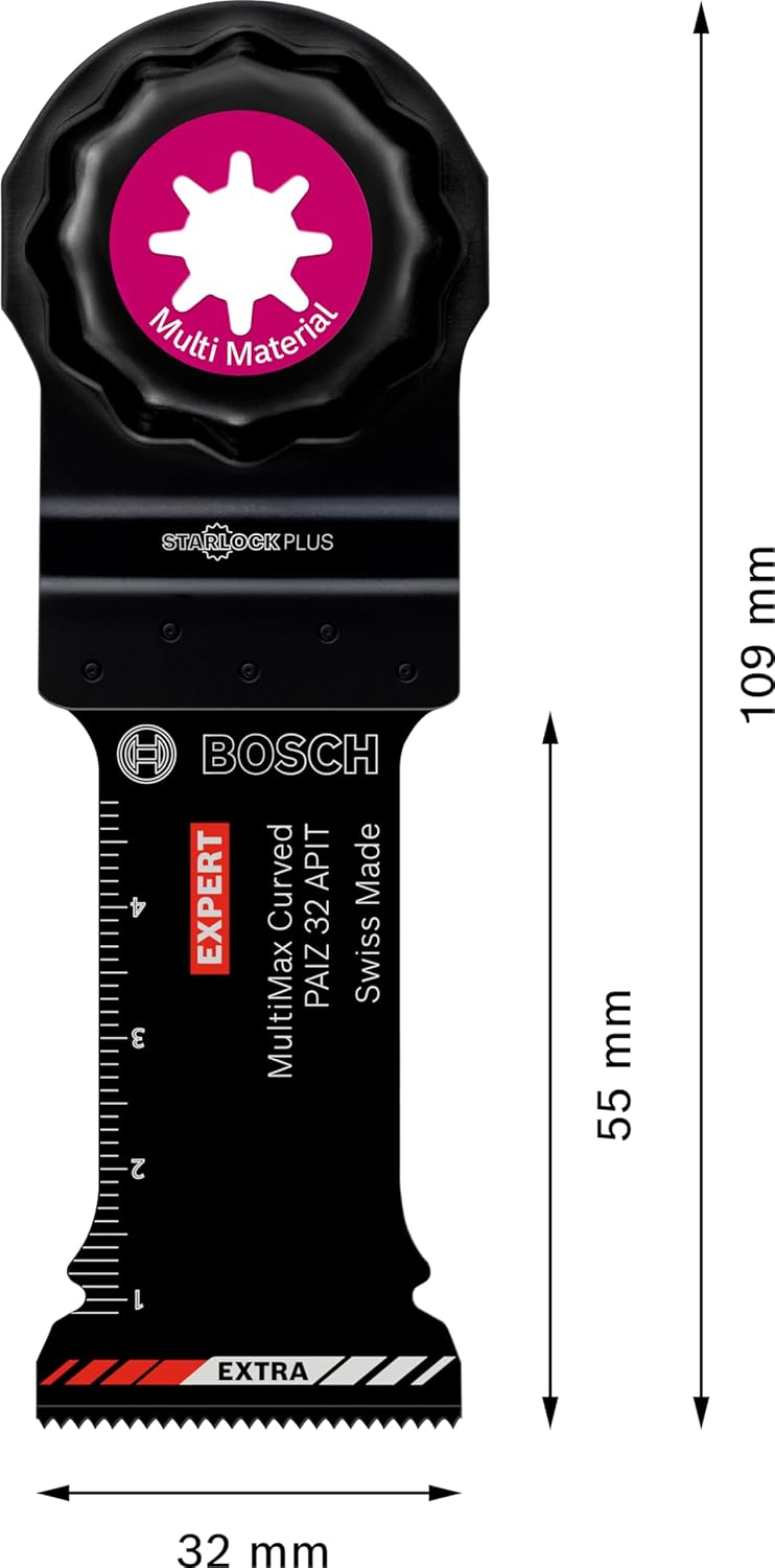 Bosch Professional 1x Sägeblatt Expert MultiMax PAIZ 32 APIT (für Edelstahlbleche, Breite 32 mm, Zub