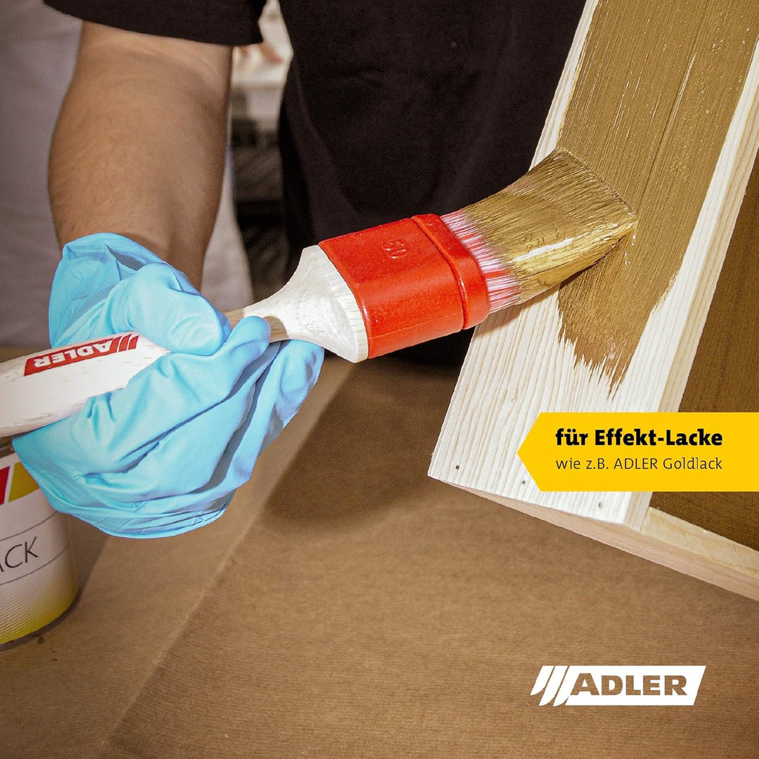 ADLER Lasurpinsel Solvamaxx Plus - 100x30 mm - Flächenpinsel in Profi-Qualität für lösemittelhaltige
