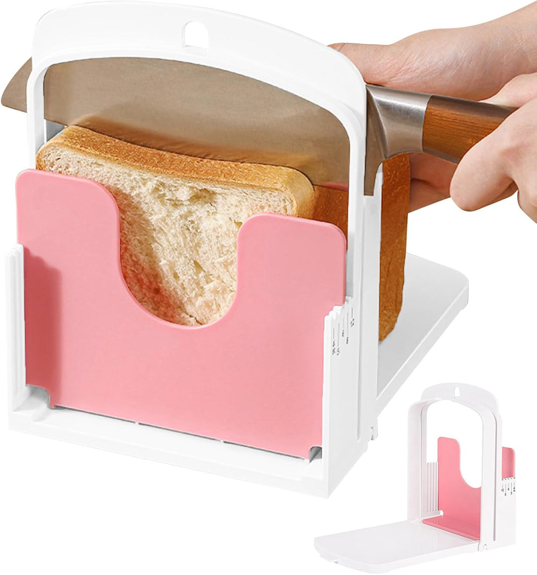 Faltbare Brotschneidehilfe – sicheres Brotschneidebrett mit Schneideabdeckung für Toast, Bagels und