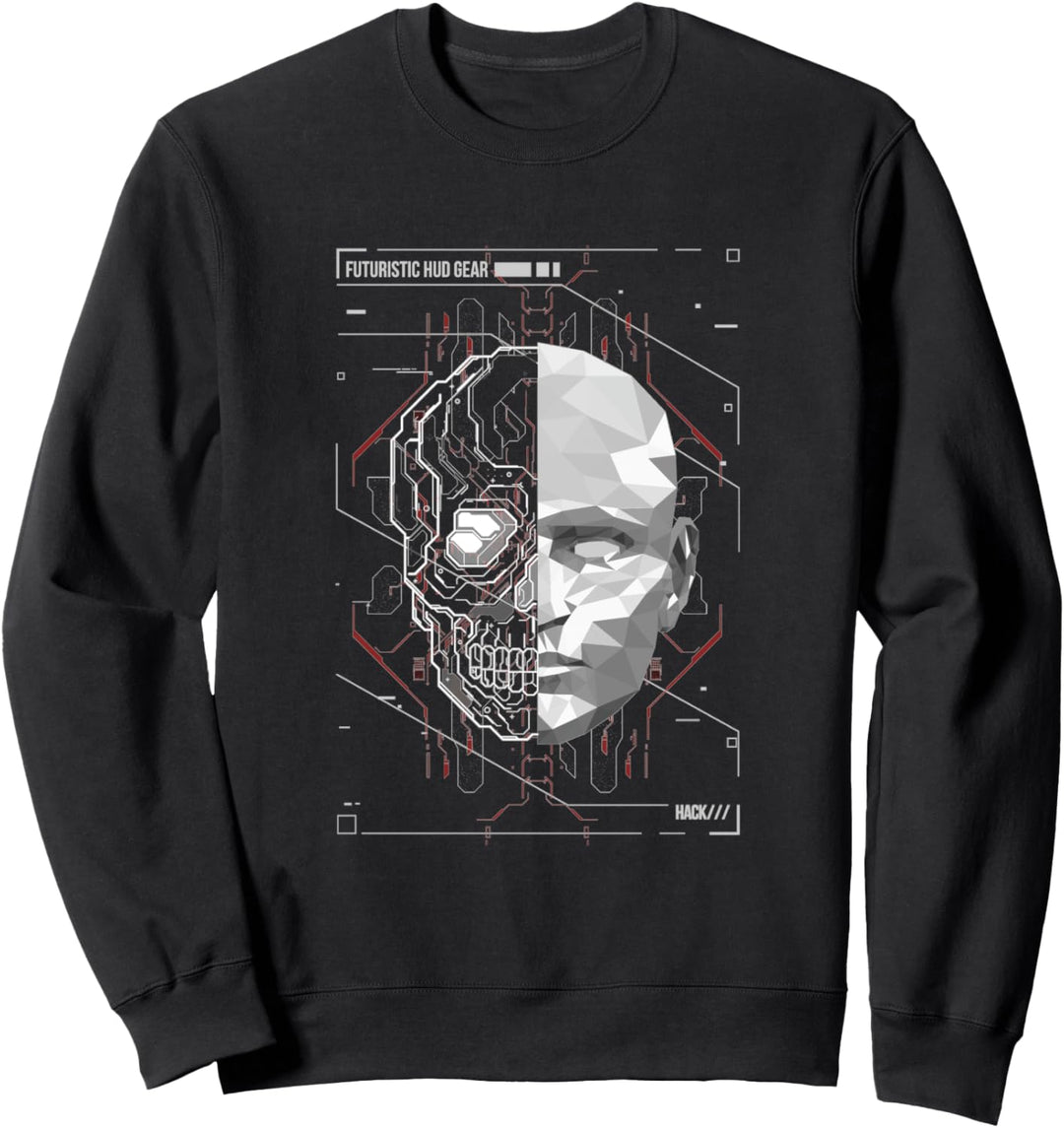 Cyberpunk HUD Gear - menschliche Anatomie des Hologramms Sweatshirt