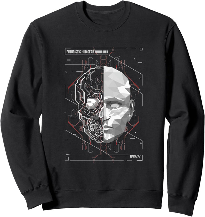 Cyberpunk HUD Gear - menschliche Anatomie des Hologramms Sweatshirt