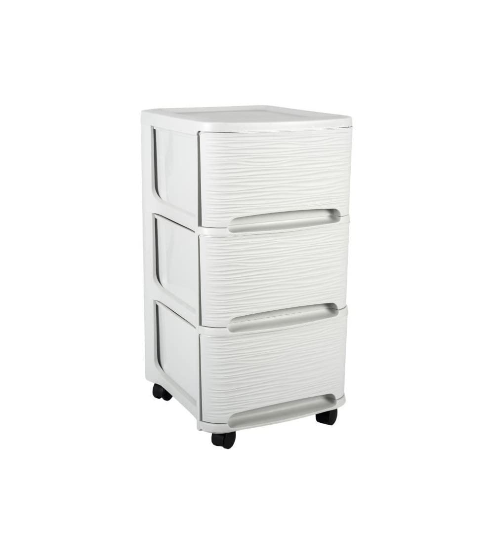 Eda 010285 | Turm STONE | 3 x 14 L Schubladen | Farbe: Weiss