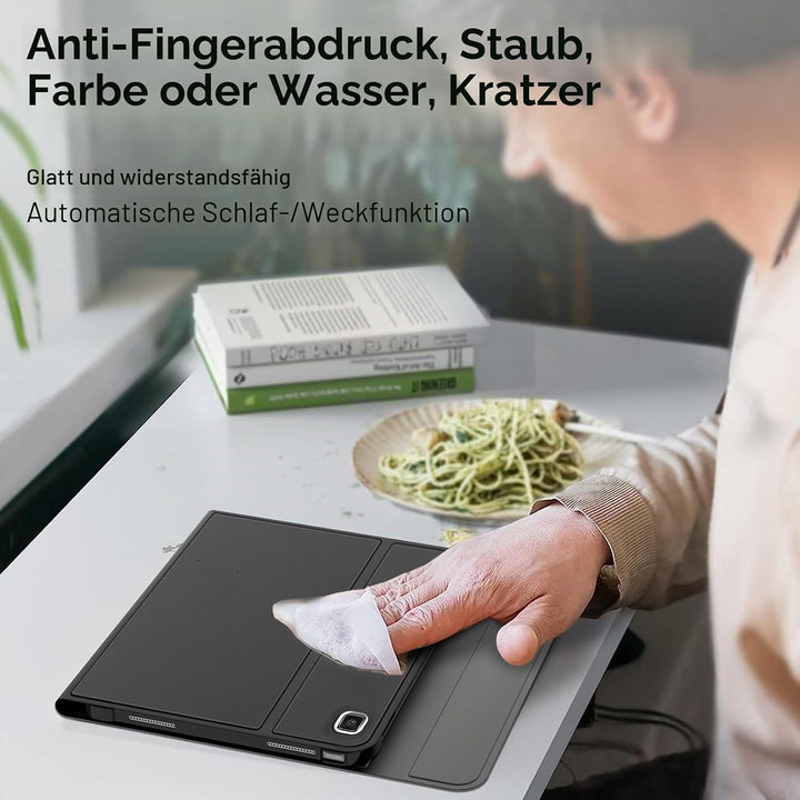 Tastatur Hülle für Samsung Galaxy Tab S6 Lite 10,4 Zoll 2024/2022/2020, 7 Farben Beleuchtung, Keyboa